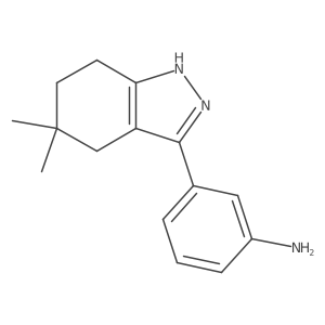 3-(5,5-dimethyl-4,5,6,7-tetrahydro-2H-indazol-3-yl)aniline Structure