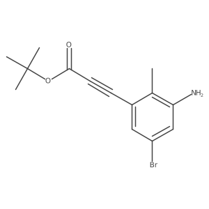 Tert-butyl 3-(3-amino-5-bromo-2-methylphenyl)prop-2-ynoate结构式