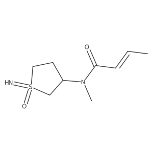 N-(1-imino-1-oxo-1lambda6-thiolan-3-yl)-N-methylbut-2-enamide结构式