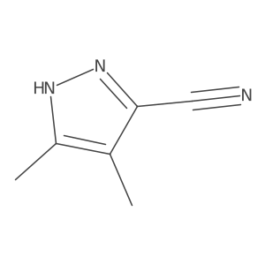 3,4-dimethyl-1H-pyrazole-5-carbonitrile结构式