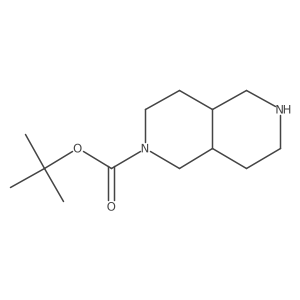rac-tert-butyl (4aR,8aR)-decahydro-2,6-naphthyridine-2-carboxylate结构式