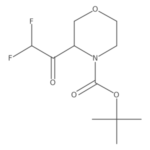Tert-butyl 3-(2,2-difluoroacetyl)morpholine-4-carboxylate结构式