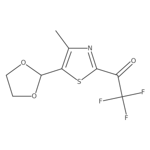 1-[5-(1,3-Dioxolan-2-yl)-4-methyl-1,3-thiazol-2-yl]-2,2,2-trifluoroethan-1-one Structure