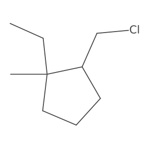 2-(Chloromethyl)-1-ethyl-1-methylcyclopentane Structure