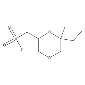 (6-Ethyl-6-methyl-1,4-dioxan-2-yl)methanesulfonyl chloride结构式