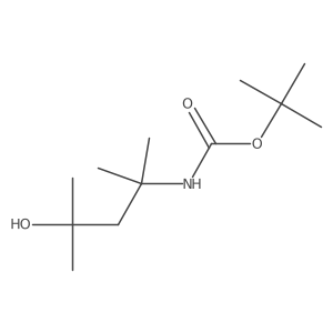 tert-butyl N-(4-hydroxy-2,4-dimethylpentan-2-yl)carbamate结构式