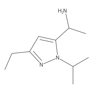 (1S)-1-[3-ethyl-1-(propan-2-yl)-1H-pyrazol-5-yl]ethan-1-amine Structure