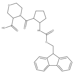 4-[2-({[(9H-fluoren-9-yl)methoxy]carbonyl}amino)cyclopentanecarbonyl]morpholine-3-carboxylic acid结构式