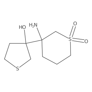 3-Amino-3-(3-hydroxythiolan-3-yl)-1lambda6-thiane-1,1-dione Structure