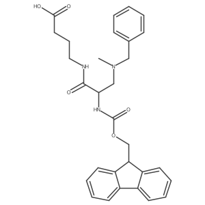 4-{3-[benzyl(methyl)amino]-2-({[(9H-fluoren-9-yl)methoxy]carbonyl}amino)propanamido}butanoic acid结构式