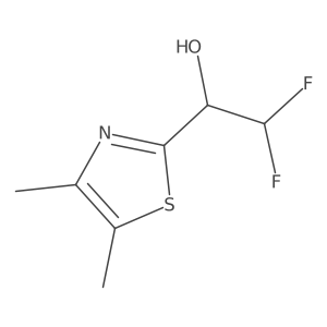 1-(Dimethyl-1,3-thiazol-2-yl)-2,2-difluoroethan-1-ol结构式