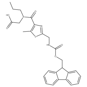 2-(1-{2-[({[(9H-fluoren-9-yl)methoxy]carbonyl}amino)methyl]-5-methyl-1,3-thiazol-4-yl}-N-propylformamido)acetic acid Structure