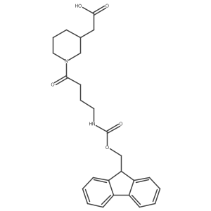 2-{1-[4-({[(9H-fluoren-9-yl)methoxy]carbonyl}amino)butanoyl]piperidin-3-yl}acetic acid Structure