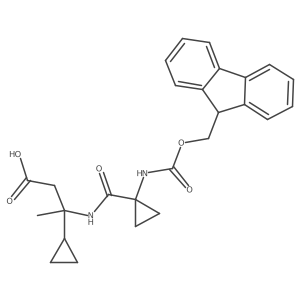 3-cyclopropyl-3-{[1-({[(9H-fluoren-9-yl)methoxy]carbonyl}amino)cyclopropyl]formamido}butanoic acid Structure