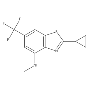 2-cyclopropyl-N-methyl-6-(trifluoromethyl)-1,3-benzothiazol-4-amine结构式
