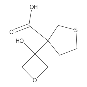 3-(3-Hydroxyoxetan-3-yl)thiolane-3-carboxylic acid结构式