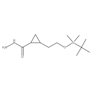 2-(2-{[tert-Butyl(dimethyl)silyl]oxy}ethyl)cyclopropanecarbohydrazide Structure