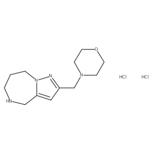 2-(4-Morpholinylmethyl)-5,6,7,8-tetrahydro-4H-pyrazolo[1,5-a][1,4]diazepine dihydrochloride结构式