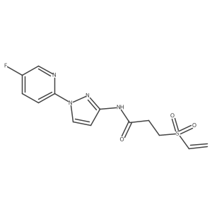 3-Ethenylsulfonyl-N-[1-(5-fluoropyridin-2-yl)pyrazol-3-yl]propanamide Structure