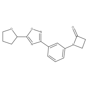 1-[3-[5-(Oxolan-2-yl)-1,2,4-oxadiazol-3-yl]phenyl]azetidin-2-one Structure