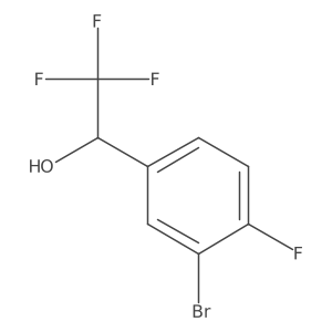 (R)-1-(3-Bromo-4-fluorophenyl)-2,2,2-trifluoroethan-1-ol Structure