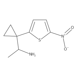 1-[1-(5-Nitrothiophen-2-yl)cyclopropyl]ethan-1-amine Structure