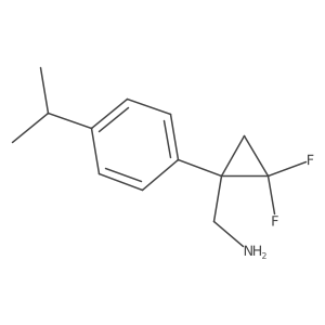 {2,2-Difluoro-1-[4-(propan-2-yl)phenyl]cyclopropyl}methanamine Structure