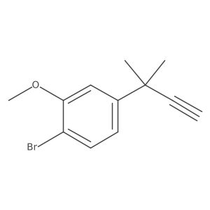 1-Bromo-2-methoxy-4-(2-methylbut-3-yn-2-yl)benzene结构式