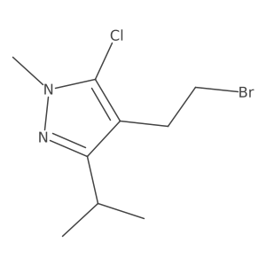 4-(2-bromoethyl)-5-chloro-1-methyl-3-(propan-2-yl)-1H-pyrazole Structure