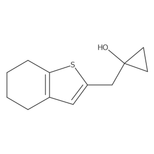 1-[(4,5,6,7-Tetrahydro-1-benzothiophen-2-yl)methyl]cyclopropan-1-ol Structure