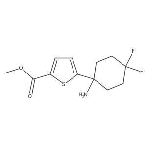 Methyl 5-(1-amino-4,4-difluorocyclohexyl)thiophene-2-carboxylate Structure