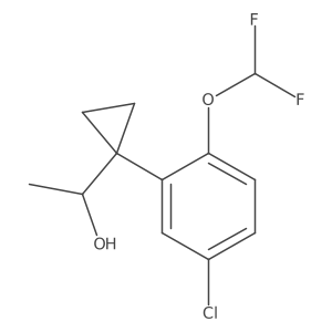 1-{1-[5-Chloro-2-(difluoromethoxy)phenyl]cyclopropyl}ethan-1-ol结构式