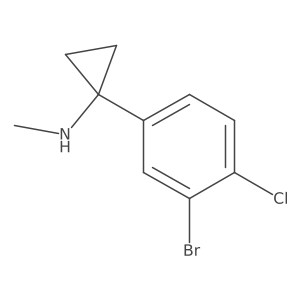 1-(3-bromo-4-chlorophenyl)-N-methylcyclopropan-1-amine结构式