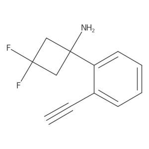 1-(2-Ethynylphenyl)-3,3-difluorocyclobutan-1-amine Structure
