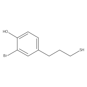 2-Bromo-4-(3-sulfanylpropyl)phenol结构式