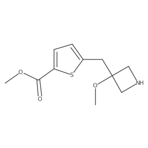 Methyl 5-[(3-methoxyazetidin-3-yl)methyl]thiophene-2-carboxylate结构式