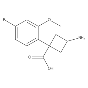 3-Amino-1-(4-fluoro-2-methoxyphenyl)cyclobutane-1-carboxylic acid Structure
