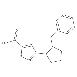 3-(1-Benzylpyrrolidin-2-yl)-1,2-oxazole-5-carboxylic acid Structure