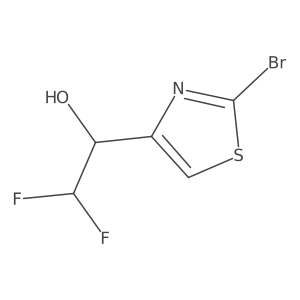 1-(2-Bromo-1,3-thiazol-4-yl)-2,2-difluoroethan-1-ol Structure