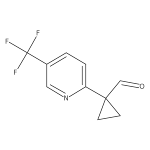1-[5-(Trifluoromethyl)pyridin-2-yl]cyclopropane-1-carbaldehyde结构式