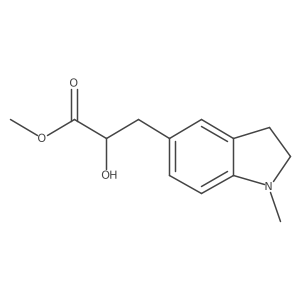 methyl 2-hydroxy-3-(1-methyl-2,3-dihydro-1H-indol-5-yl)propanoate结构式