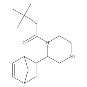 Tert-butyl 2-{bicyclo[2.2.1]hept-5-en-2-yl}piperazine-1-carboxylate结构式