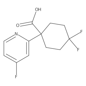 4,4-Difluoro-1-(4-fluoropyridin-2-yl)cyclohexane-1-carboxylic acid Structure