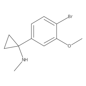 1-(4-bromo-3-methoxyphenyl)-N-methylcyclopropan-1-amine结构式