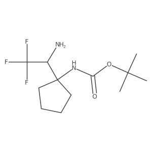 tert-butyl N-[1-(1-amino-2,2,2-trifluoroethyl)cyclopentyl]carbamate Structure