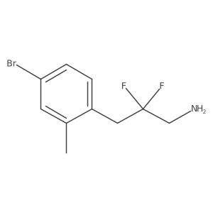 3-(4-Bromo-2-methylphenyl)-2,2-difluoropropan-1-amine结构式