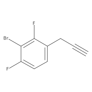 2-Bromo-1,3-difluoro-4-(prop-2-yn-1-yl)benzene结构式