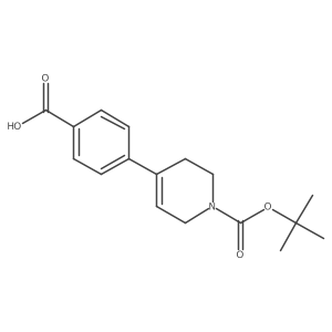 4-(1-tert-Butoxycarbonyl-1,2,3,6-tetrahydropyridin-4-yl)benzoic acid结构式