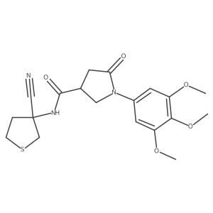 N-(3-Cyanothiolan-3-yl)-5-oxo-1-(3,4,5-trimethoxyphenyl)pyrrolidine-3-carboxamide Structure