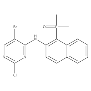 5-Bromo-2-chloro-N-[1-(dimethylphosphinyl)-2-naphthalenyl]-4-pyrimidinamine Structure